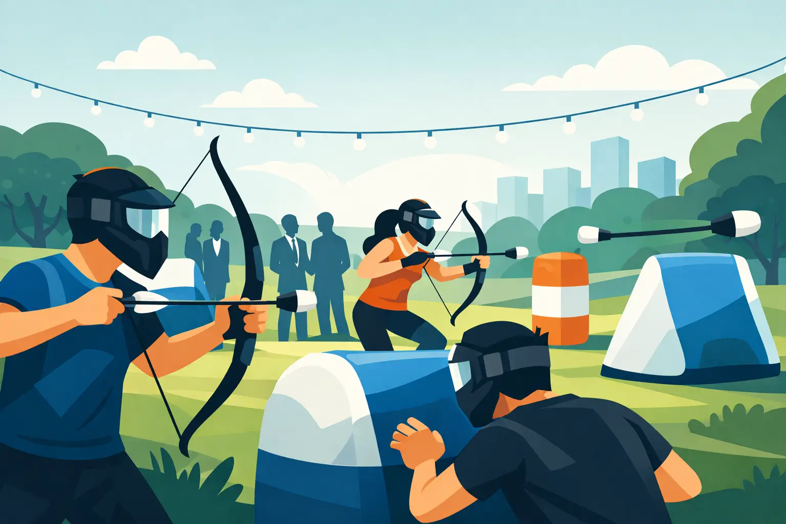 Archery Tag para cumpleaños adultos en Madrid