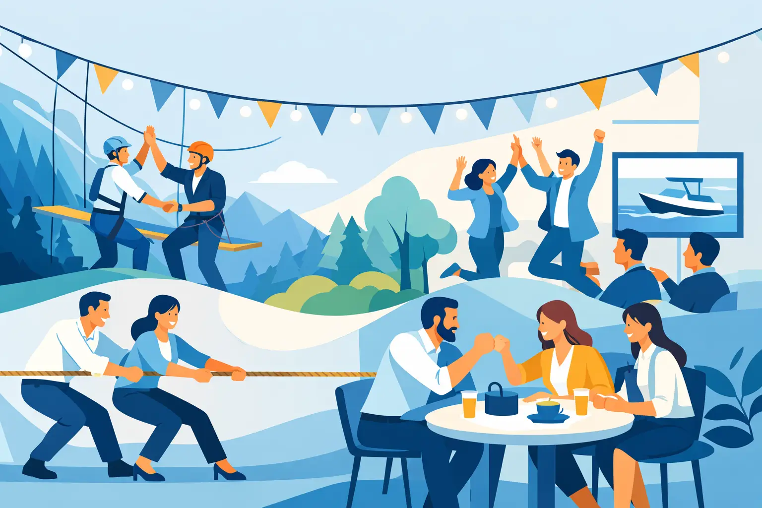 Evento corporativo para unir al equipo