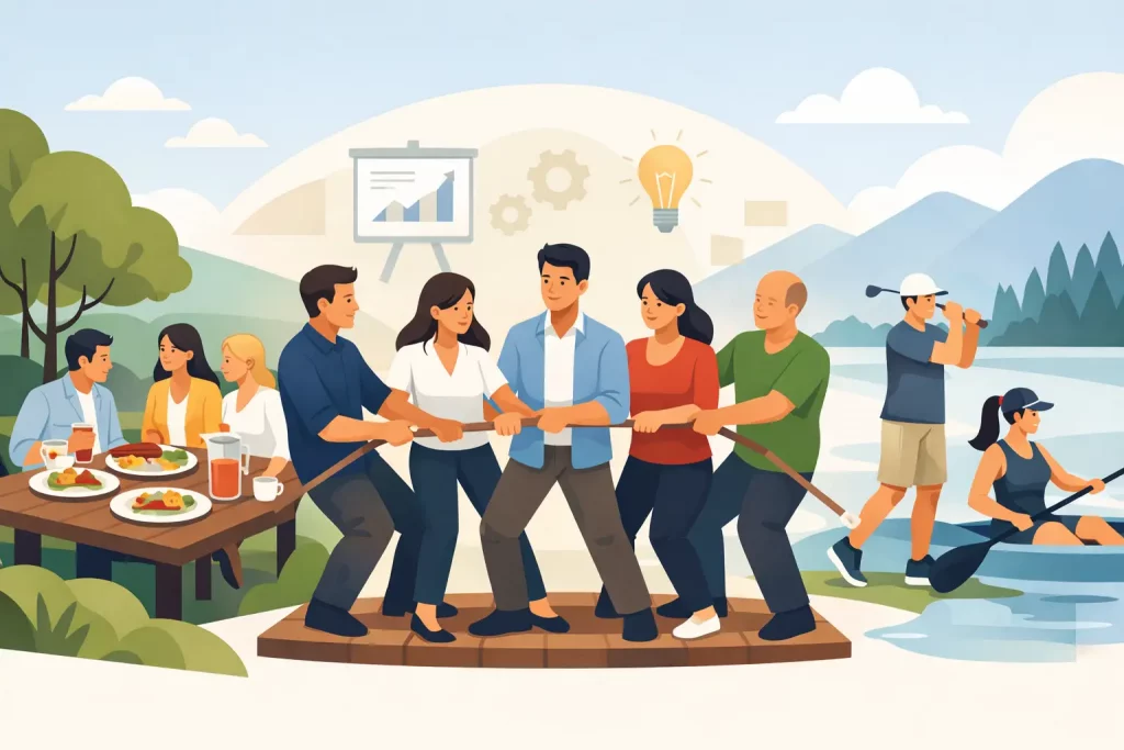 Jornada de empresa con comida y actividades