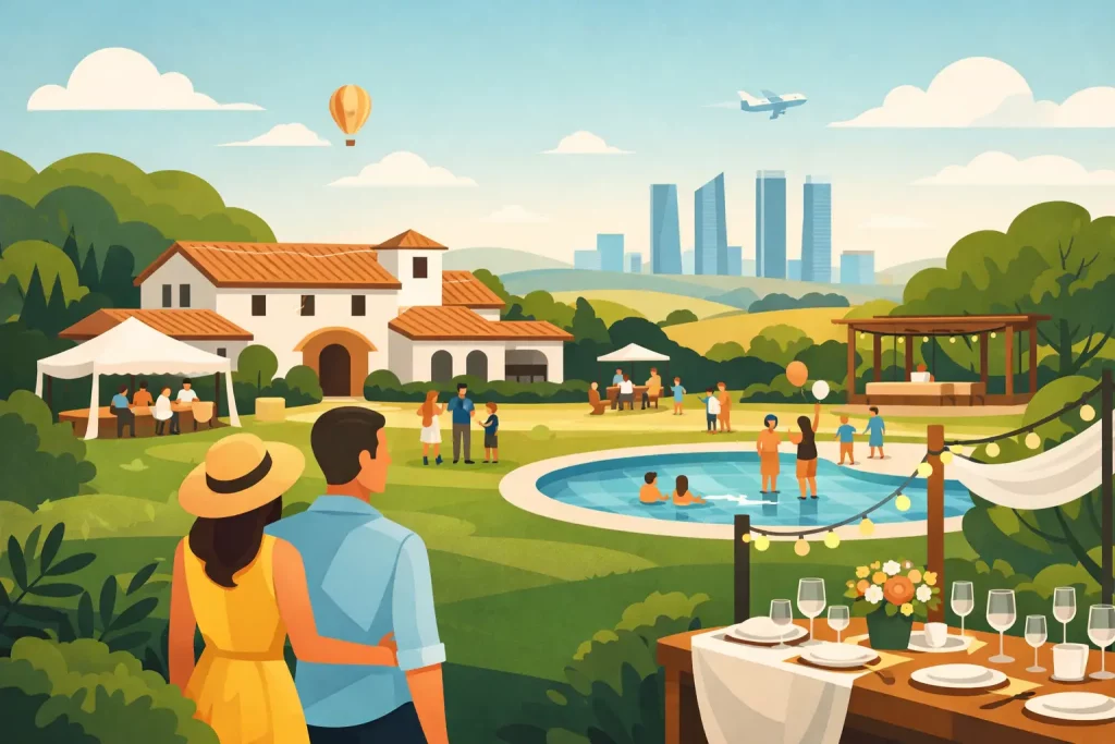 Finca para celebraciones familiares en Madrid