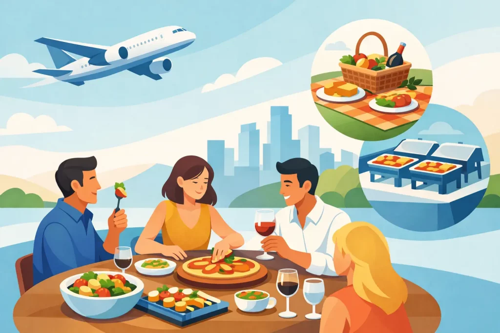Planes con comida para grupos sin complicaciones