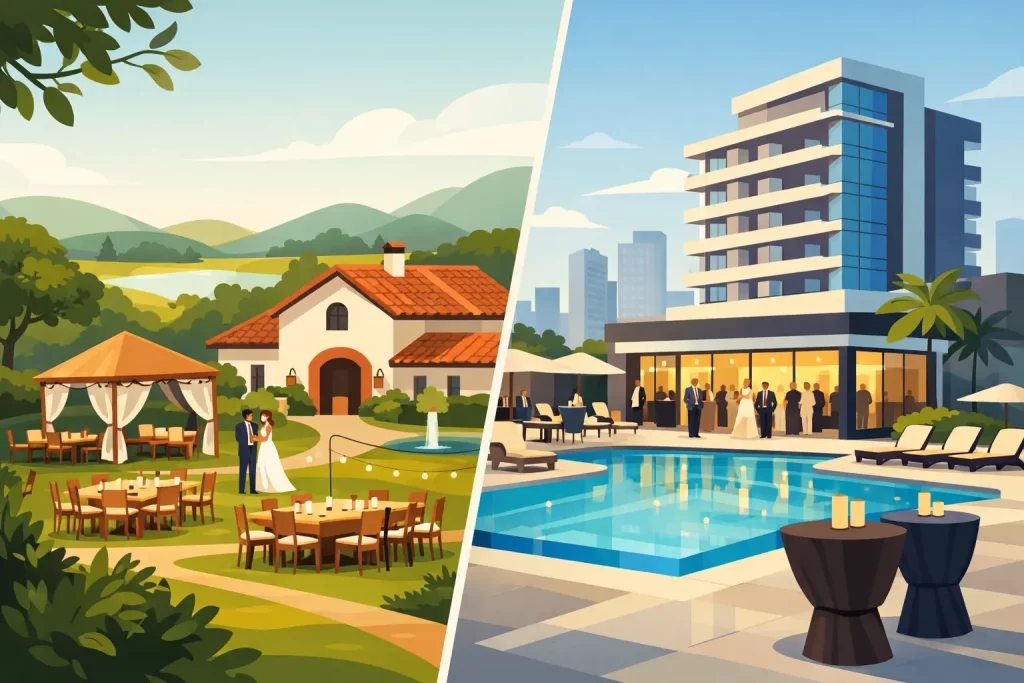 Finca o hotel para eventos: cuál te conviene