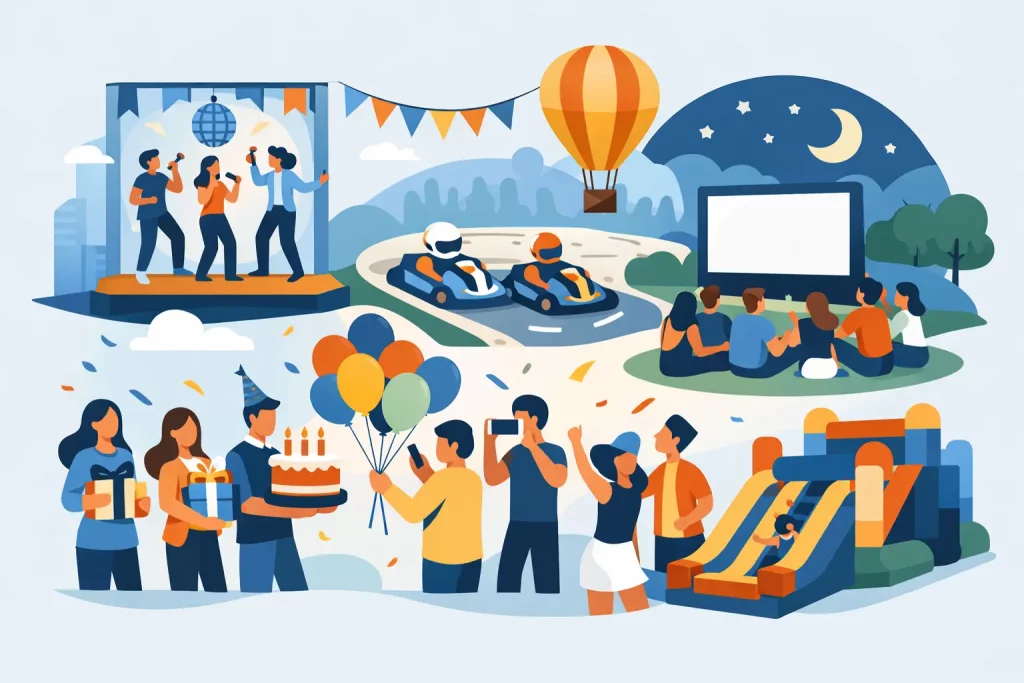 Planes originales para cumpleaños multitudinarios